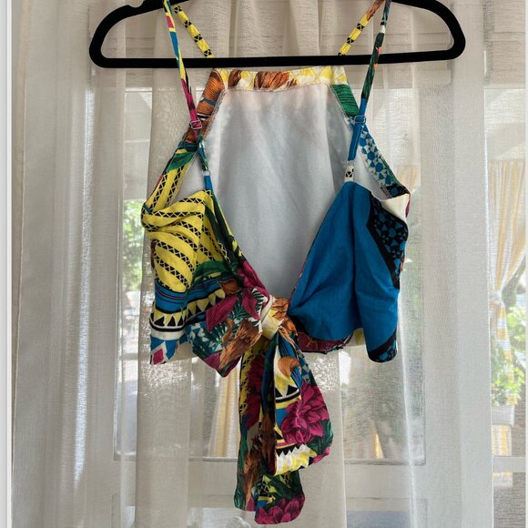 Brazilian Patterned Tie-Back Shirt - Picture 2 of 3